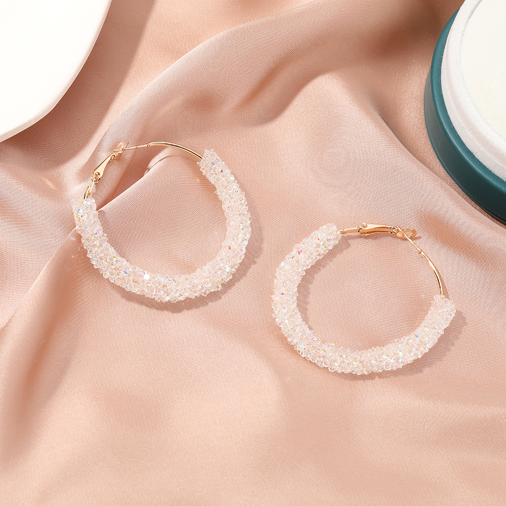 Sparkling Hoop Earrings - Image 2