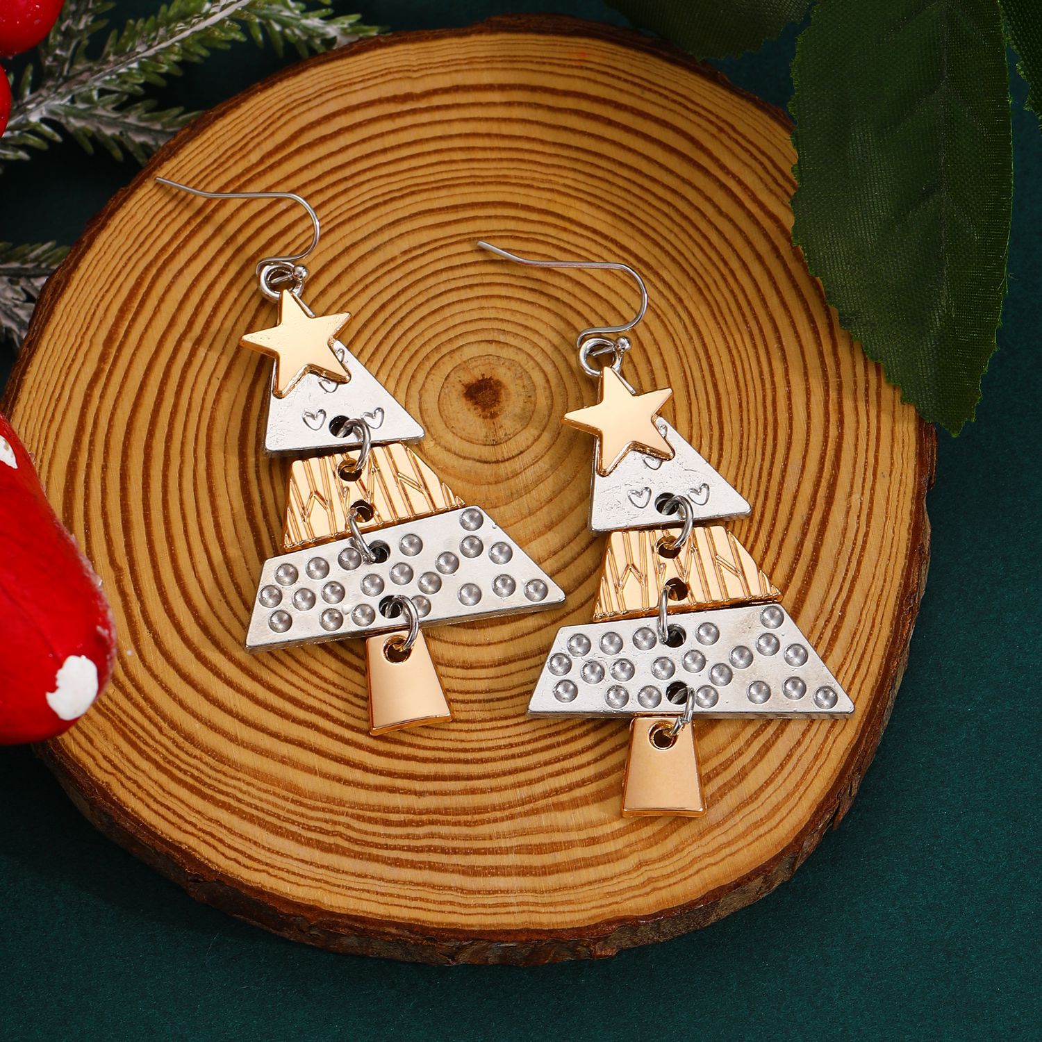 Christmas Tree - Shaped Earrings - Image 4
