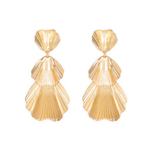 Multi shell shaped Gold Plated Earrings