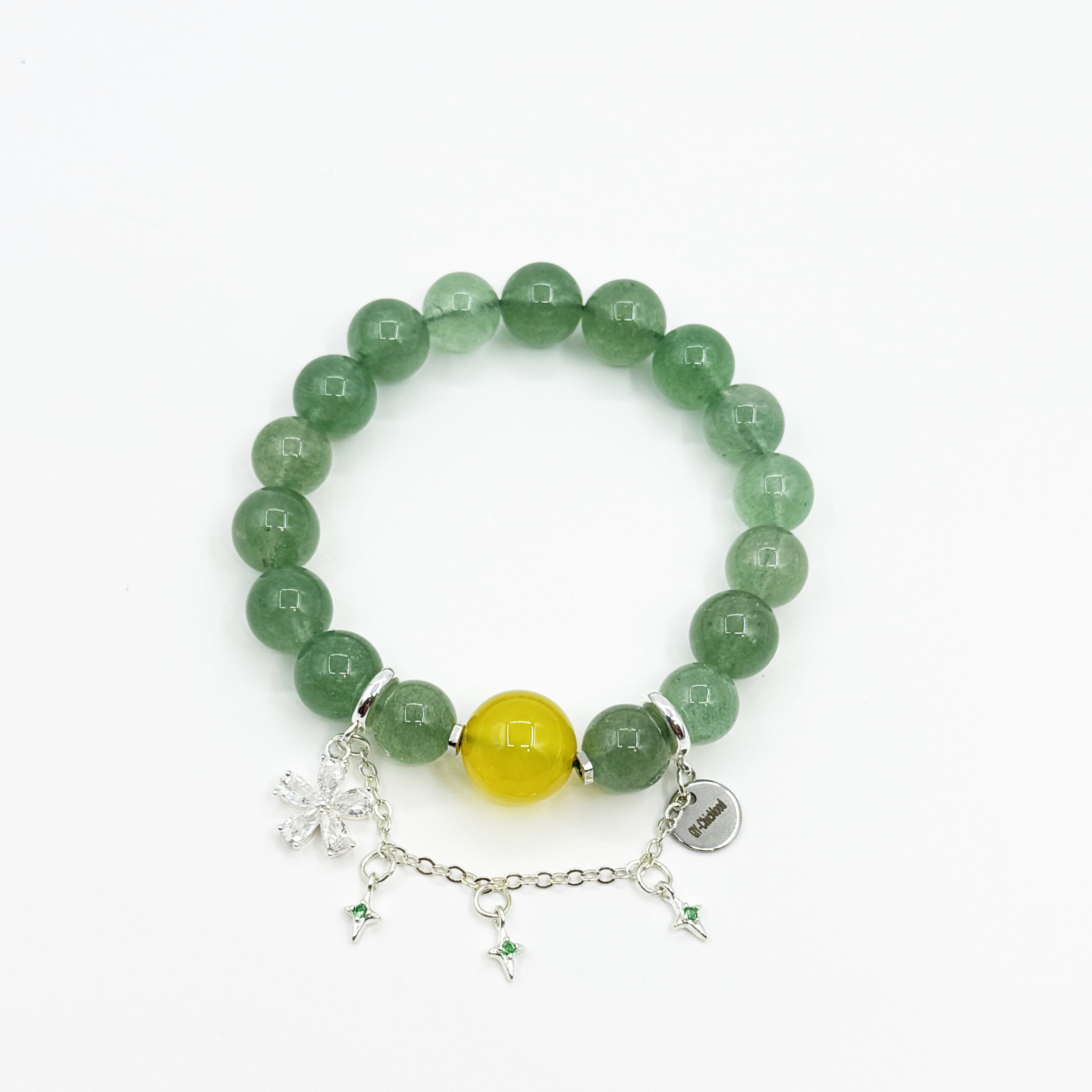 Emerald Crystal & Yellow Agate Bracelet - Image 4
