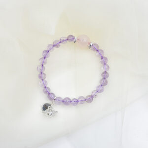 Lilac Crystal & Rose Quartz Enchant Bracelet