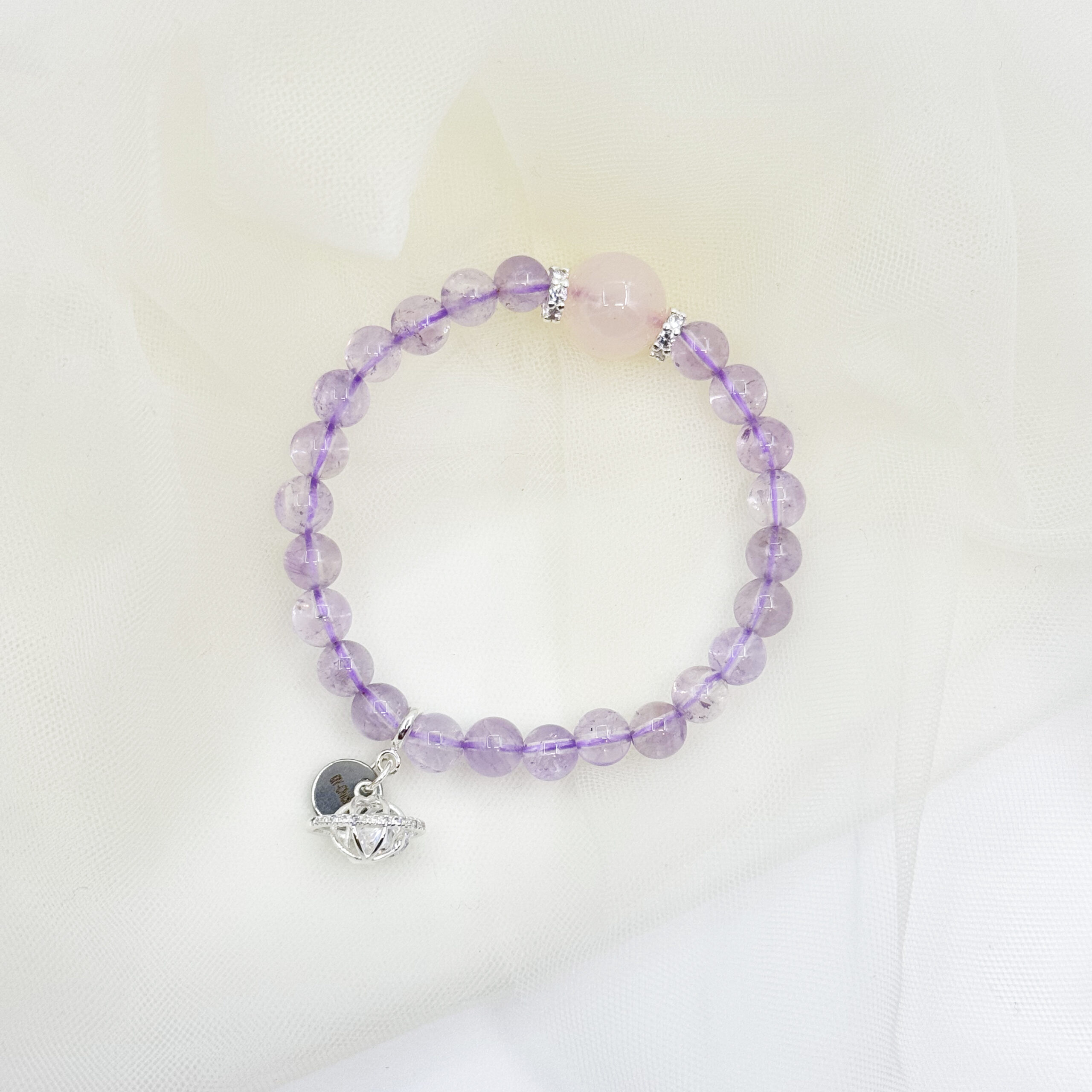Lilac Crystal & Rose Quartz Enchant Bracelet