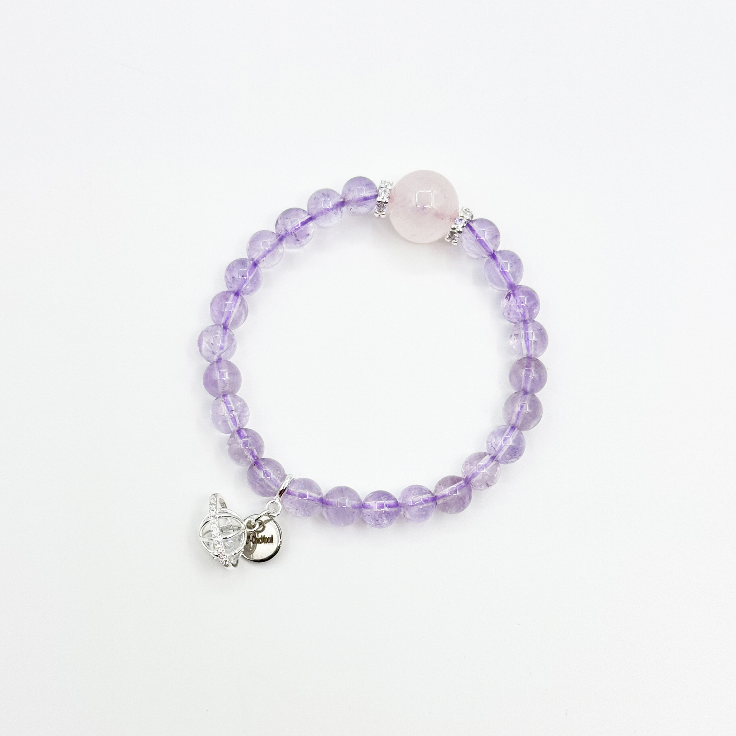 Lilac Crystal & Rose Quartz Enchant Bracelet - Image 2