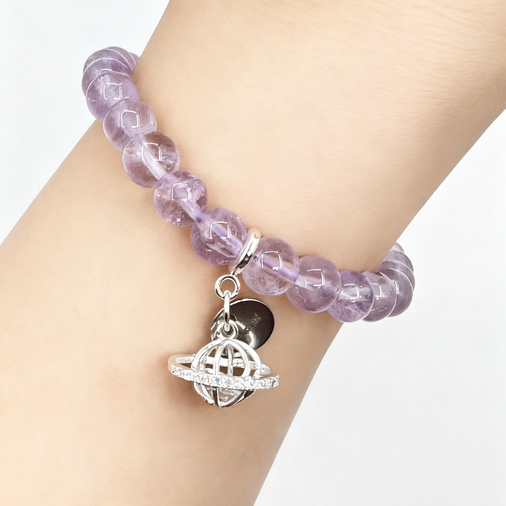 Lilac Crystal & Rose Quartz Enchant Bracelet - Image 5