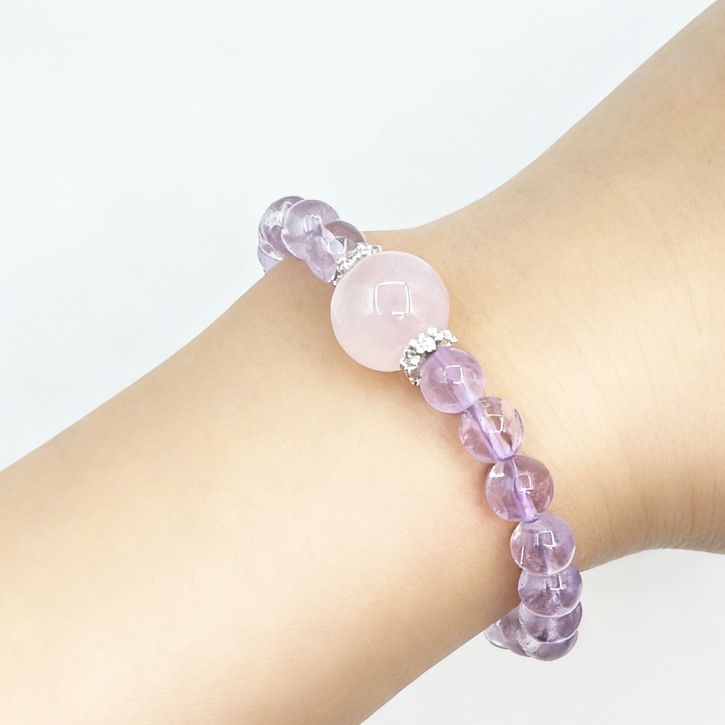 Lilac Crystal & Rose Quartz Enchant Bracelet - Image 6