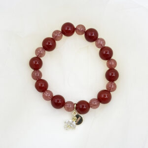 Alternative view of Strawberry Crystal & Red Agate Sweet Bracelet