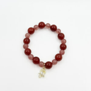 Strawberry Crystal & Red Agate Sweet Bracelet