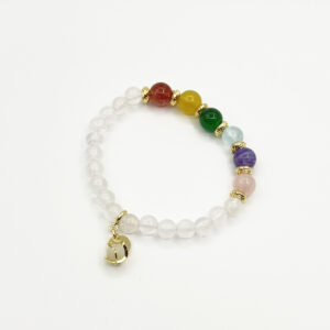 Colorful & Clear Quartz Lunar Bracelet