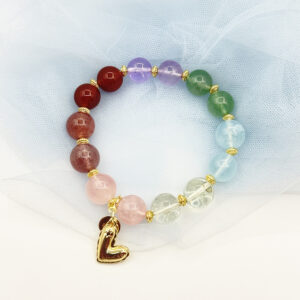 Colorful Crystal Love Charm Bracelet