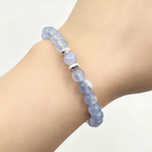 Alternative view of Aquamarine Leaf Charm Bracelet