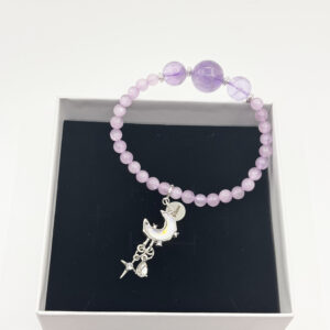 Alternative view of Amethyst & Rose Quartz Lunar Dream Bracelet 
