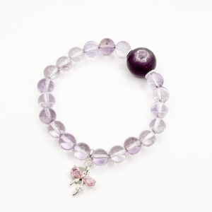 Transparent Amethyst & Mica Butterfly Whisper Bracelet