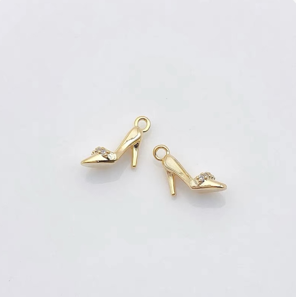 Yellow Agate, Garnet & Red Agate High-Heel Charm Bracelet - Image 7