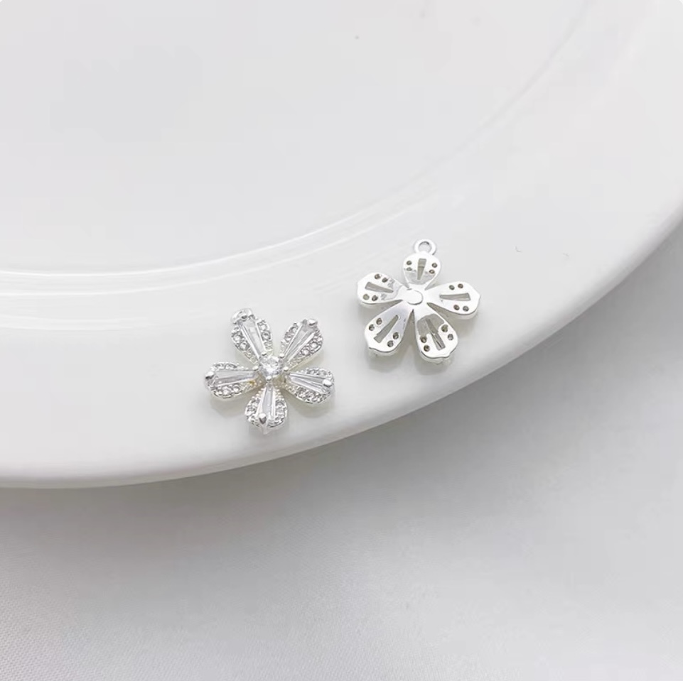 Amethyst, Green Crystal & Rose Quartz Floral Bracelet - Image 7