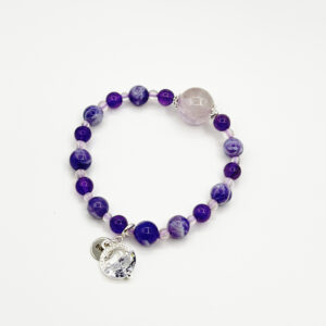 Amethyst & Rose Quartz Moonlit Mystery Bracelet 